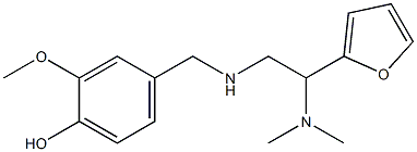 4-({[2-(dimethylamino)-2-(furan-2-yl)ethyl]amino}methyl)-2-methoxyphenol Struktur