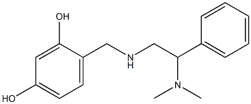 4-({[2-(dimethylamino)-2-phenylethyl]amino}methyl)benzene-1,3-diol Struktur