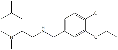 4-({[2-(dimethylamino)-4-methylpentyl]amino}methyl)-2-ethoxyphenol Struktur