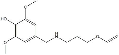 4-({[3-(ethenyloxy)propyl]amino}methyl)-2,6-dimethoxyphenol Struktur