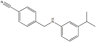 4-({[3-(propan-2-yl)phenyl]amino}methyl)benzonitrile Struktur