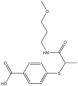 4-({1-[(3-methoxypropyl)carbamoyl]ethyl}sulfanyl)benzoic acid Struktur