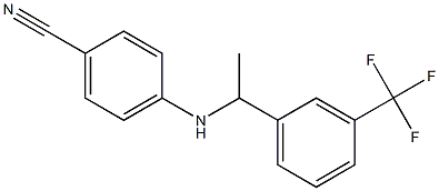 4-({1-[3-(trifluoromethyl)phenyl]ethyl}amino)benzonitrile Struktur