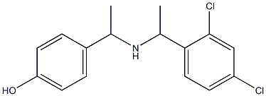 4-(1-{[1-(2,4-dichlorophenyl)ethyl]amino}ethyl)phenol Struktur