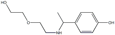 4-(1-{[2-(2-hydroxyethoxy)ethyl]amino}ethyl)phenol Struktur