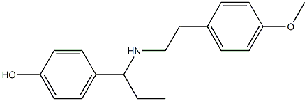 4-(1-{[2-(4-methoxyphenyl)ethyl]amino}propyl)phenol Struktur