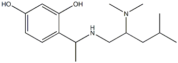 4-(1-{[2-(dimethylamino)-4-methylpentyl]amino}ethyl)benzene-1,3-diol Struktur