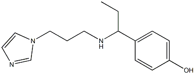 4-(1-{[3-(1H-imidazol-1-yl)propyl]amino}propyl)phenol Struktur