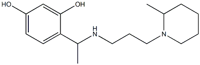 4-(1-{[3-(2-methylpiperidin-1-yl)propyl]amino}ethyl)benzene-1,3-diol Struktur