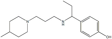 4-(1-{[3-(4-methylpiperidin-1-yl)propyl]amino}propyl)phenol Struktur