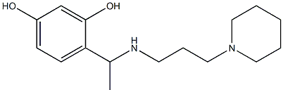 4-(1-{[3-(piperidin-1-yl)propyl]amino}ethyl)benzene-1,3-diol Struktur