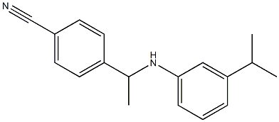 4-(1-{[3-(propan-2-yl)phenyl]amino}ethyl)benzonitrile Struktur