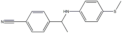 4-(1-{[4-(methylsulfanyl)phenyl]amino}ethyl)benzonitrile Struktur