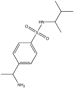 4-(1-aminoethyl)-N-(3-methylbutan-2-yl)benzene-1-sulfonamide Struktur