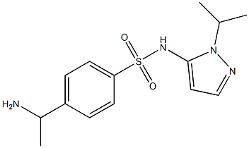 4-(1-aminoethyl)-N-[1-(propan-2-yl)-1H-pyrazol-5-yl]benzene-1-sulfonamide Struktur