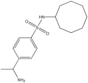 4-(1-aminoethyl)-N-cyclooctylbenzene-1-sulfonamide Struktur