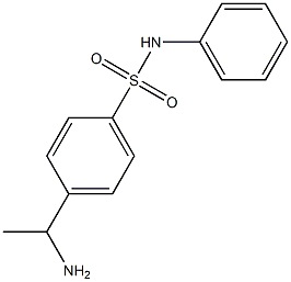 4-(1-aminoethyl)-N-phenylbenzene-1-sulfonamide Struktur