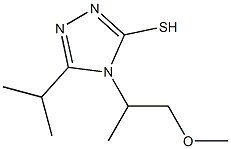 4-(1-methoxypropan-2-yl)-5-(propan-2-yl)-4H-1,2,4-triazole-3-thiol Struktur