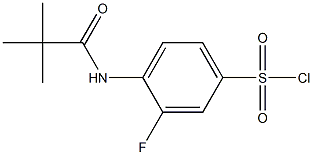 4-(2,2-dimethylpropanamido)-3-fluorobenzene-1-sulfonyl chloride Struktur