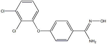 4-(2,3-dichlorophenoxy)-N'-hydroxybenzene-1-carboximidamide Struktur