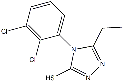 4-(2,3-dichlorophenyl)-5-ethyl-4H-1,2,4-triazole-3-thiol Struktur