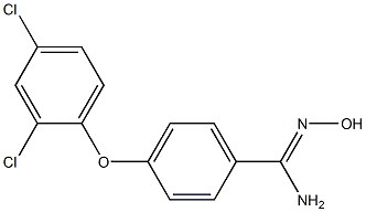 4-(2,4-dichlorophenoxy)-N'-hydroxybenzene-1-carboximidamide Struktur