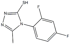 4-(2,4-difluorophenyl)-5-methyl-4H-1,2,4-triazole-3-thiol Struktur