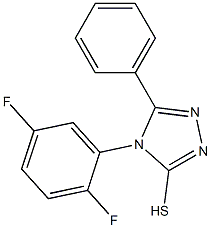 4-(2,5-difluorophenyl)-5-phenyl-4H-1,2,4-triazole-3-thiol Struktur