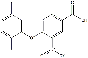 4-(2,5-dimethylphenoxy)-3-nitrobenzoic acid Struktur