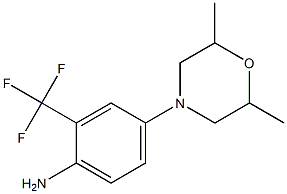 4-(2,6-dimethylmorpholin-4-yl)-2-(trifluoromethyl)aniline Struktur