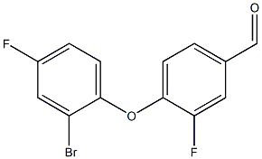 4-(2-bromo-4-fluorophenoxy)-3-fluorobenzaldehyde Struktur