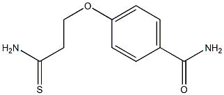 4-(2-carbamothioylethoxy)benzamide Struktur