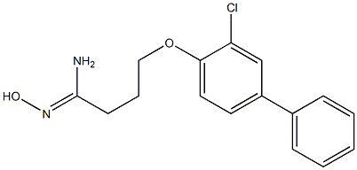 4-(2-chloro-4-phenylphenoxy)-N'-hydroxybutanimidamide Struktur