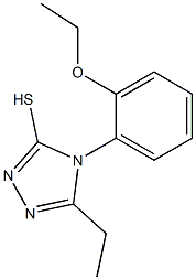 4-(2-ethoxyphenyl)-5-ethyl-4H-1,2,4-triazole-3-thiol Struktur