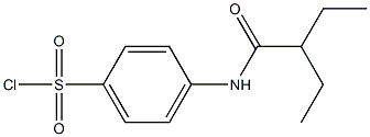 4-(2-ethylbutanamido)benzene-1-sulfonyl chloride Struktur