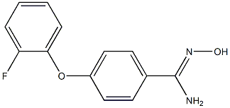 4-(2-fluorophenoxy)-N'-hydroxybenzene-1-carboximidamide Struktur