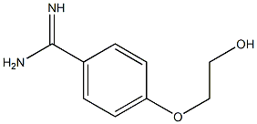 4-(2-hydroxyethoxy)benzene-1-carboximidamide Struktur