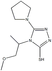 4-(2-methoxy-1-methylethyl)-5-pyrrolidin-1-yl-4H-1,2,4-triazole-3-thiol Struktur