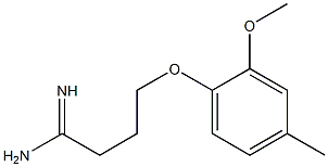 4-(2-methoxy-4-methylphenoxy)butanimidamide Struktur