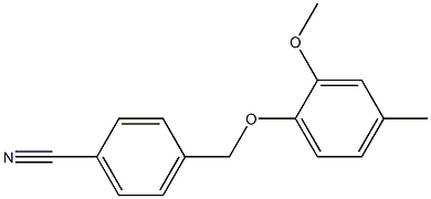 4-(2-methoxy-4-methylphenoxymethyl)benzonitrile Struktur