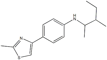 4-(2-methyl-1,3-thiazol-4-yl)-N-(3-methylpentan-2-yl)aniline Struktur