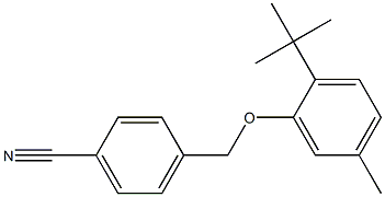 4-(2-tert-butyl-5-methylphenoxymethyl)benzonitrile Struktur