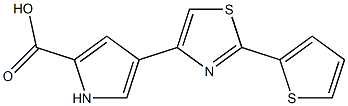 4-(2-thien-2-yl-1,3-thiazol-4-yl)-1H-pyrrole-2-carboxylic acid Struktur