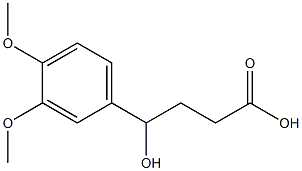 4-(3,4-dimethoxyphenyl)-4-hydroxybutanoic acid Struktur