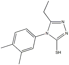 4-(3,4-dimethylphenyl)-5-ethyl-4H-1,2,4-triazole-3-thiol Struktur