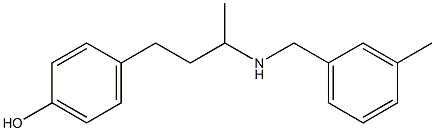 4-(3-{[(3-methylphenyl)methyl]amino}butyl)phenol Struktur