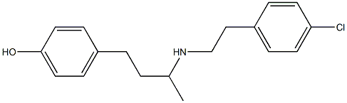 4-(3-{[2-(4-chlorophenyl)ethyl]amino}butyl)phenol Struktur