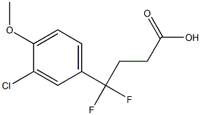 4-(3-chloro-4-methoxyphenyl)-4,4-difluorobutanoic acid Struktur