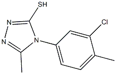 4-(3-chloro-4-methylphenyl)-5-methyl-4H-1,2,4-triazole-3-thiol Struktur