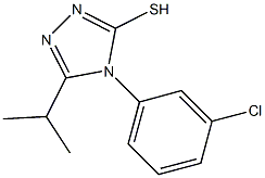 4-(3-chlorophenyl)-5-(propan-2-yl)-4H-1,2,4-triazole-3-thiol Struktur